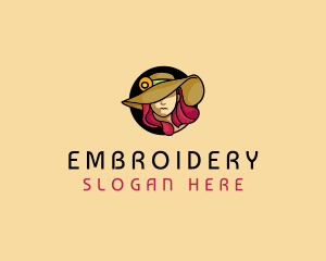 Female Hat Fashion logo design