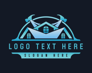 Badge - Hammer Roof Construction logo design