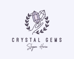 Crystal Gem Hand logo design