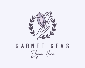 Crystal Gem Hand logo design