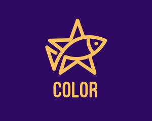 Tilapia - Yellow Fish Star logo design