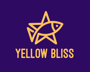 Yellow Fish Star logo design