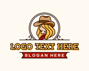 Horse Shoe - Cowgirl Texas Ranch logo design