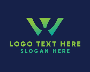 Bio - Eco Elegant Business Letter W logo design