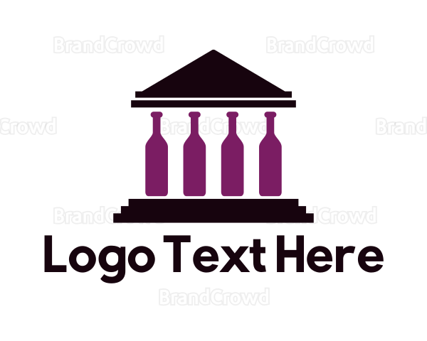 Legal Wine Bottle Building Logo