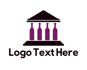 Bottle - Legal Wine Bottle Building logo design