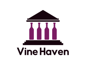 Legal Wine Bottle Building logo design