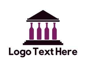 Italy - Legal Wine Bottle Building logo design