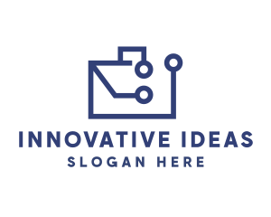 Innovations Circuit Briefcase logo design