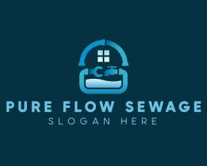 Sewage - Pipe Water Plumbing logo design