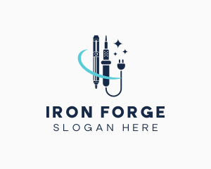Soldering Iron Pump Tools logo design