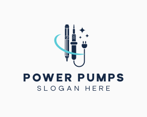 Soldering Iron Pump Tools logo design