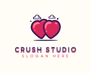 Crush - Heart Love Care logo design