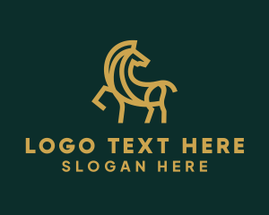 Gold - Deluxe Horse Stallion logo design