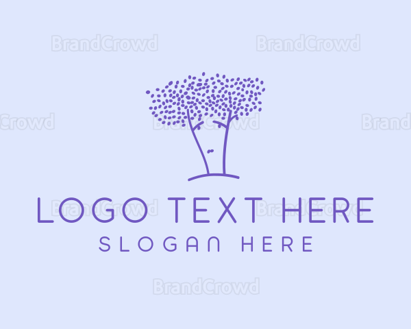 Sad Purple Tree Logo