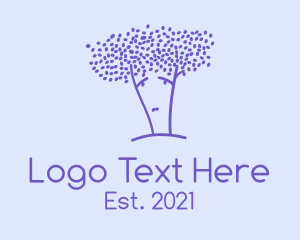 Mother Nature - Sad Purple Tree logo design