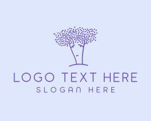 Purple - Sad Purple Tree logo design
