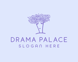 Sad Purple Tree logo design