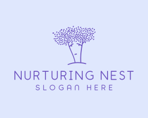 Sad Purple Tree logo design