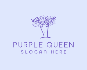 Sad Purple Tree logo design