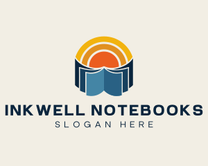 Notebook - Sunset Book Learning logo design