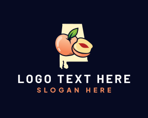 Orange Blossom - Peach Fruit Alabama logo design