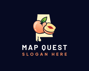 Peach Fruit Alabama logo design