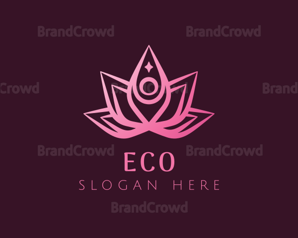 Gradient Yoga Lotus Crown Logo