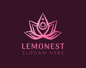 Gradient Yoga Lotus Crown Logo
