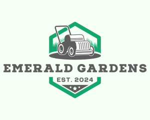 Garden Lawn Mower logo design