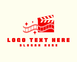 Clapper - Clapboard Cinema Film logo design