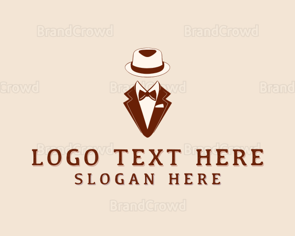 Stylish Gentleman Tuxedo Logo