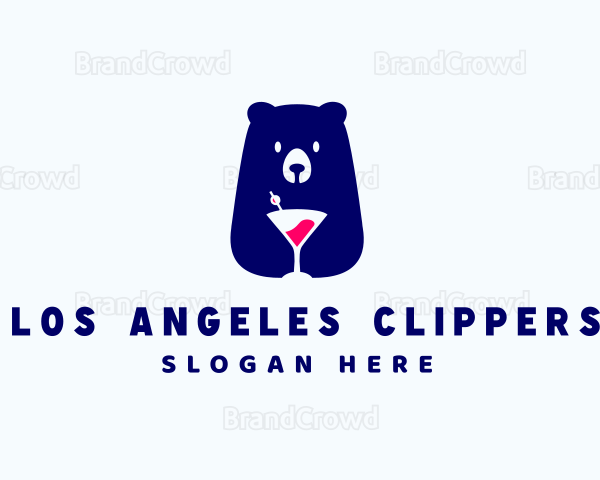 Bear Cocktail Bar Drink Logo