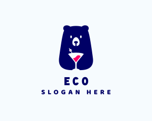 Bear Cocktail Bar Drink Logo