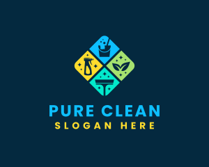 Housekeeping Chore Cleaning logo design