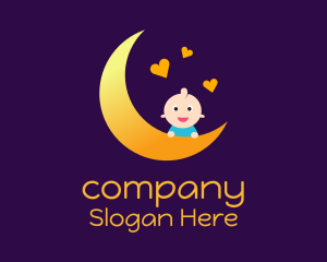 Moon Baby Hearts Logo