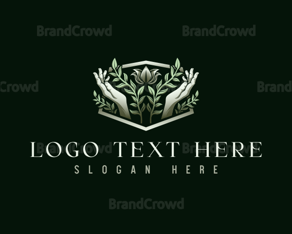 Organic Beauty Hand Logo