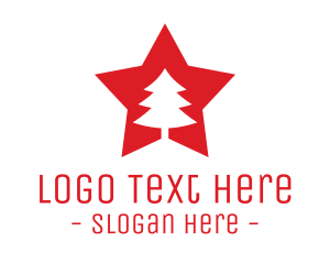 Russia - Red Tree Star logo design