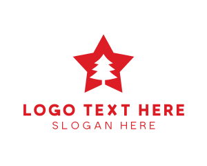 Holy - Red Tree Star logo design