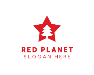 Red Tree Star logo design