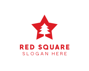 Red Tree Star logo design