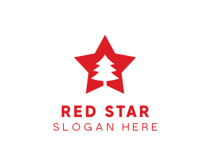 Red Tree Star logo design