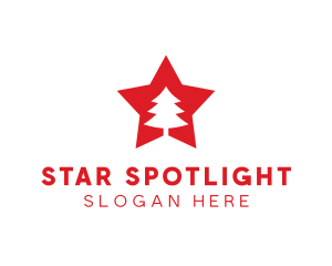 Red Tree Star logo design