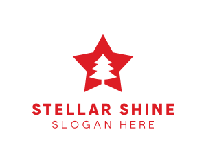 Red Tree Star logo design