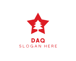 Red Tree Star logo design