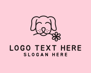 Cheerful - Happy Puppy Pet logo design