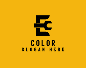 Fix - Colorful Wrench Letter E logo design