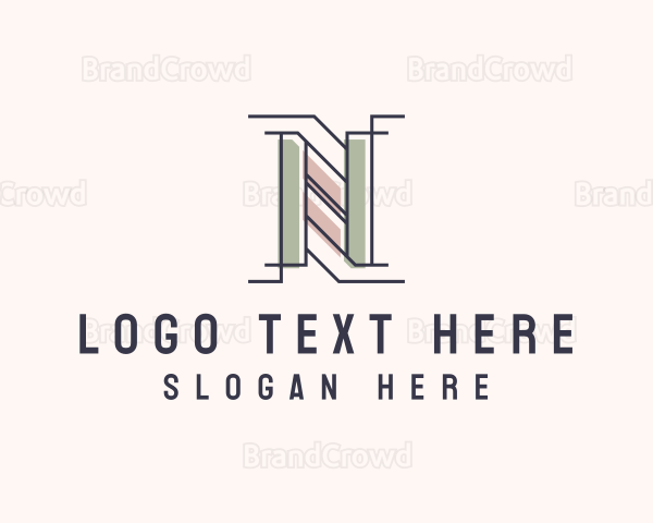 Modern Business Firm Letter N Logo