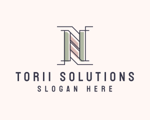 Business Firm Letter N logo design