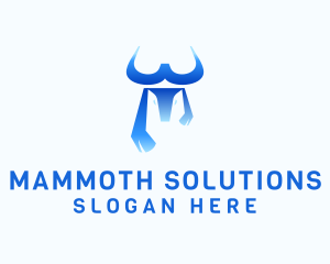 Blue Bull Letter W logo design